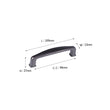 10 Pack Matt Black Solid Cabinet Handles, 5 Inch(128mm) Hole Centers Arch Zinc Alloy Cabinet Pulls for Bathroom Dresser Drawer Handles