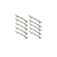 Bamboo Brushed Nickel Cabinet Pulls Zinc Alloy Cupboard Handles - Bamboo Shape Series - Hole Centers(T-Bar Knob，96mm，128mm)