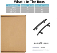 3 inch(Center to Center) Matte Black Kitchen Drawer Pulls Arch Cabinet Handles