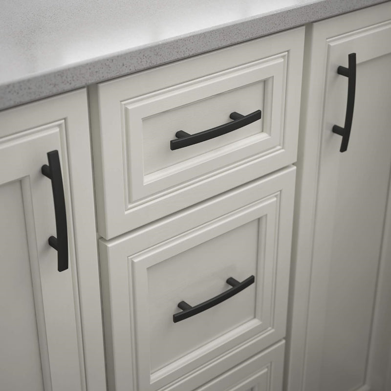 3 inch(Center to Center) Matte Black Kitchen Drawer Pulls Arch Cabinet Handles