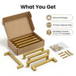 1 Pack 4.25 Inch Center To Center Brushed Brass Cabinet Pulls(Hole Center: 4.25"(108mm))