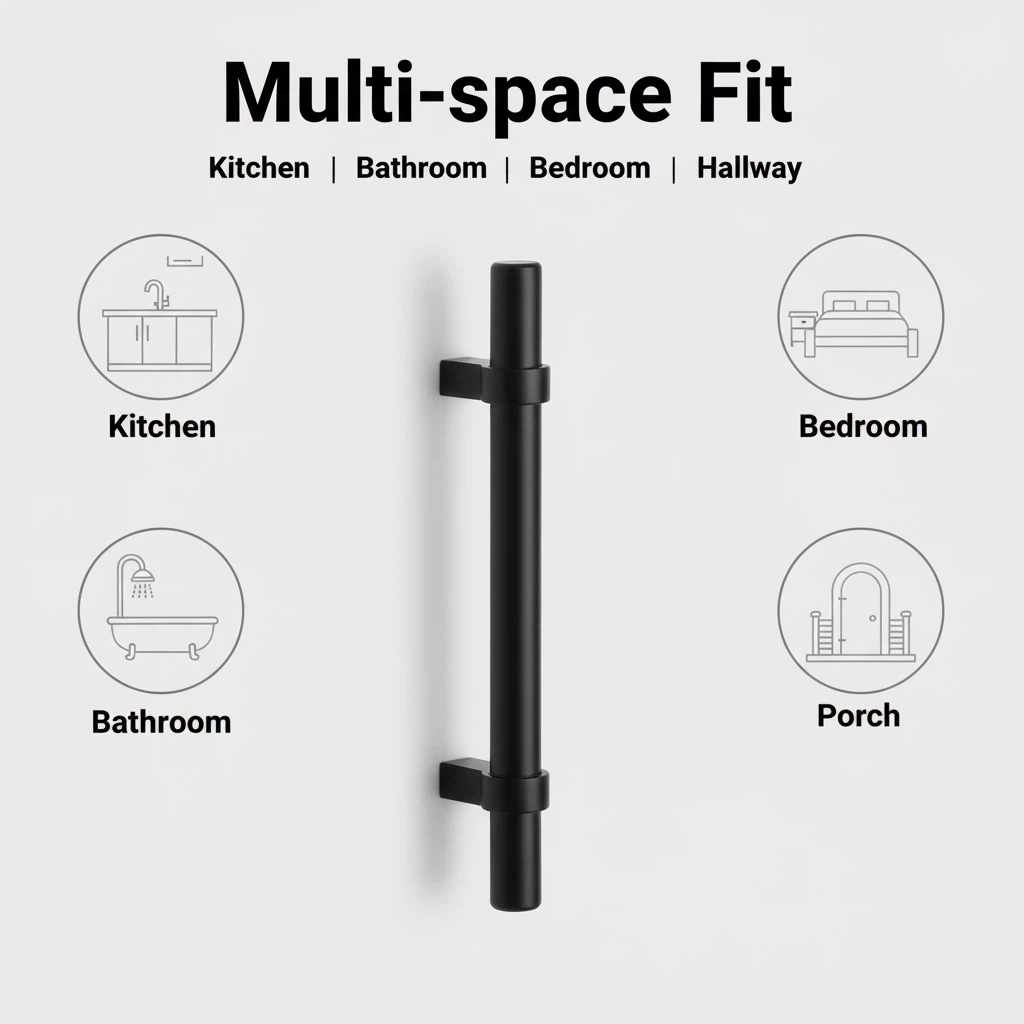 Matte Black Drawer Pulls Drawer Knobs, Cabinet Knobs and Pulls - Single Hole 2"(50mm)