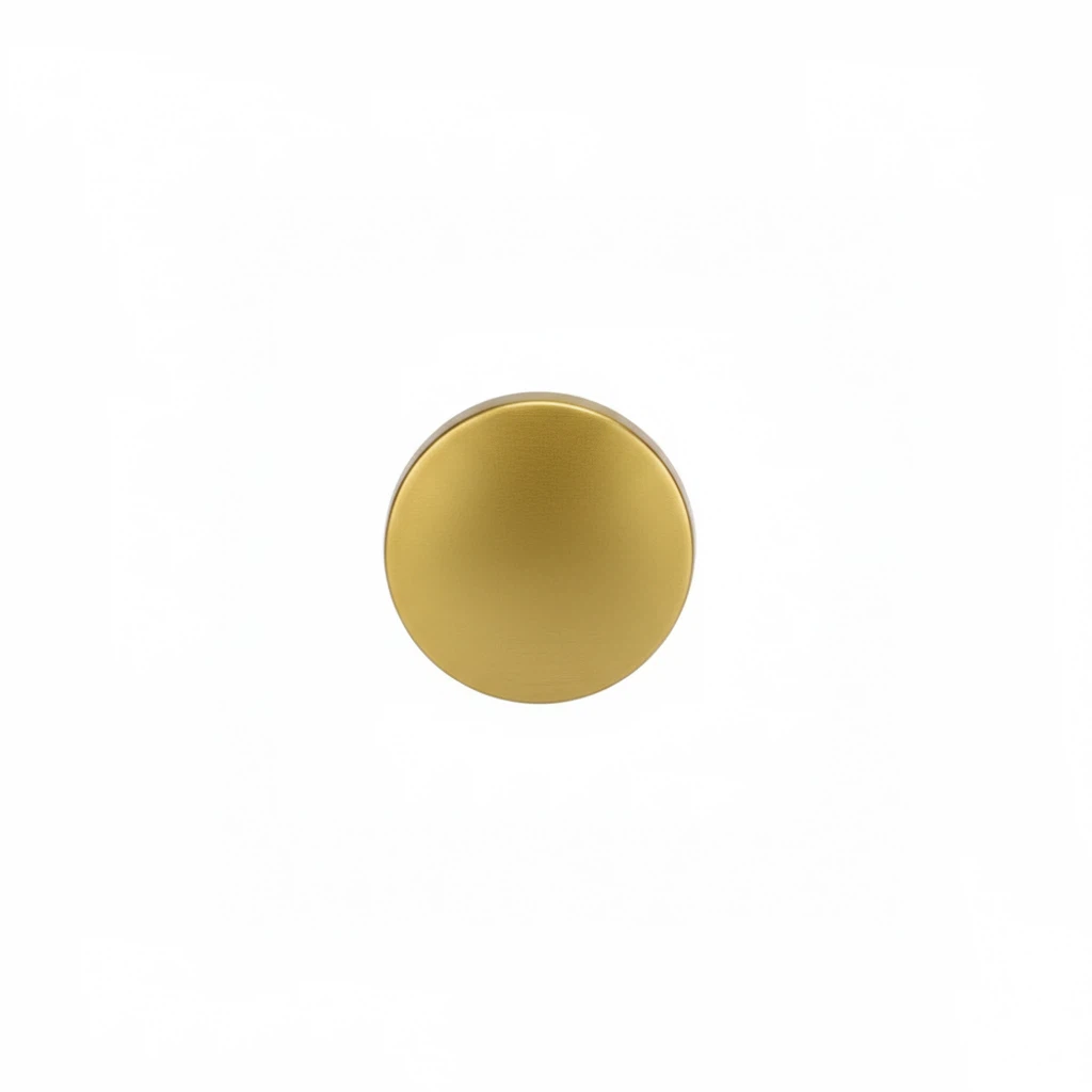10 Pack Brushed Brass Cabinet Knobs，Solid Single Hole Zinc alloy Round Cabinet Knobs for Kitchen Drawers and Cabinets