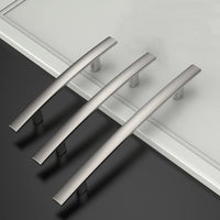 Brushed Nickel Cabinet Pulls，3"(76mm) Hole Centers Cabinet Handles Hardware Modern Arch Bar Drawer Pulls