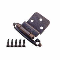 10 Pairs 3/8" Inset Matte Black Cabinet Hinge，Offset Self Closing Black Cabinet Hinges(10 Pairs - 20 Pcs)