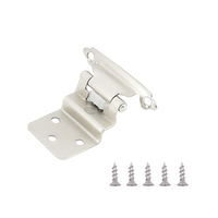 10 Pairs 3/8" Inset Matte Black Cabinet Hinge，Offset Self Closing Black Cabinet Hinges(10 Pairs - 20 Pcs)