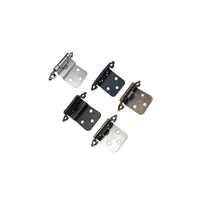 10 Pairs 3/8" Inset Matte Black Cabinet Hinge，Offset Self Closing Black Cabinet Hinges(10 Pairs - 20 Pcs)