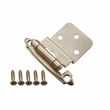 1 Pairs 3/8" Inset Matte Black Cabinet Hinge，Offset Self Closing Black Cabinet Hinges(1 Pairs - 2 Pcs)
