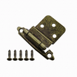 1 Pairs 3/8" Inset Matte Black Cabinet Hinge，Offset Self Closing Black Cabinet Hinges(1 Pairs - 2 Pcs)