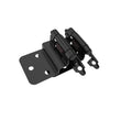 1 Pairs 3/8" Inset Matte Black Cabinet Hinge，Offset Self Closing Black Cabinet Hinges(1 Pairs - 2 Pcs)