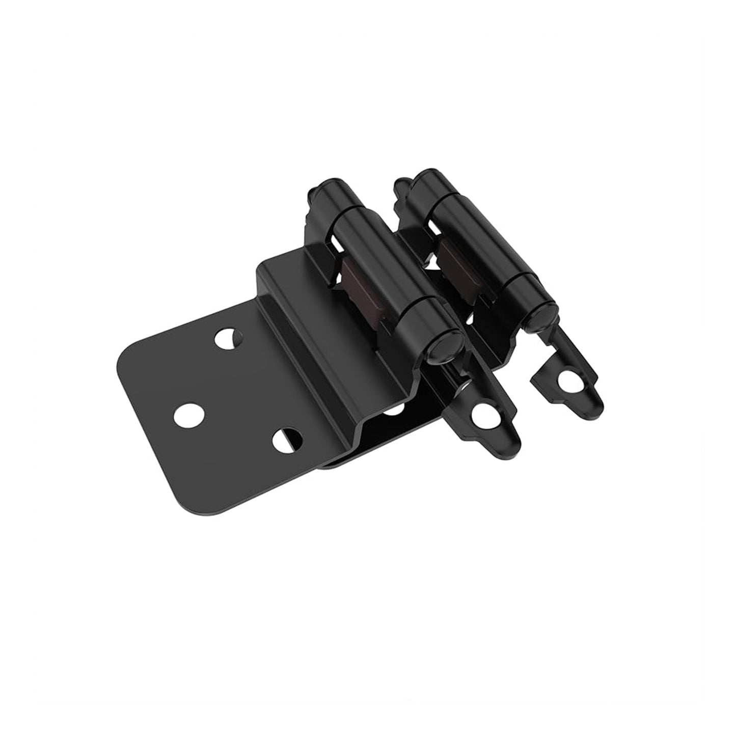 10 Pairs 3/8" Inset Matte Black Cabinet Hinge，Offset Self Closing Black Cabinet Hinges(10 Pairs - 20 Pcs)