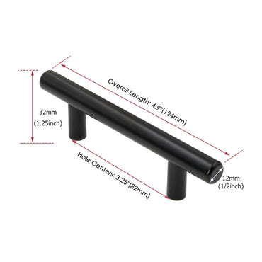 50 Pack 3.25 INCH(Center To Center) MATTE BLACK CABINET PULLS (3.25", CUSTOMIZED SIZE)