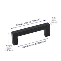 20 Pack 3.25 Inch(Center To Center) Matte Black Cabinet Pulls (3.25", Customized Size)