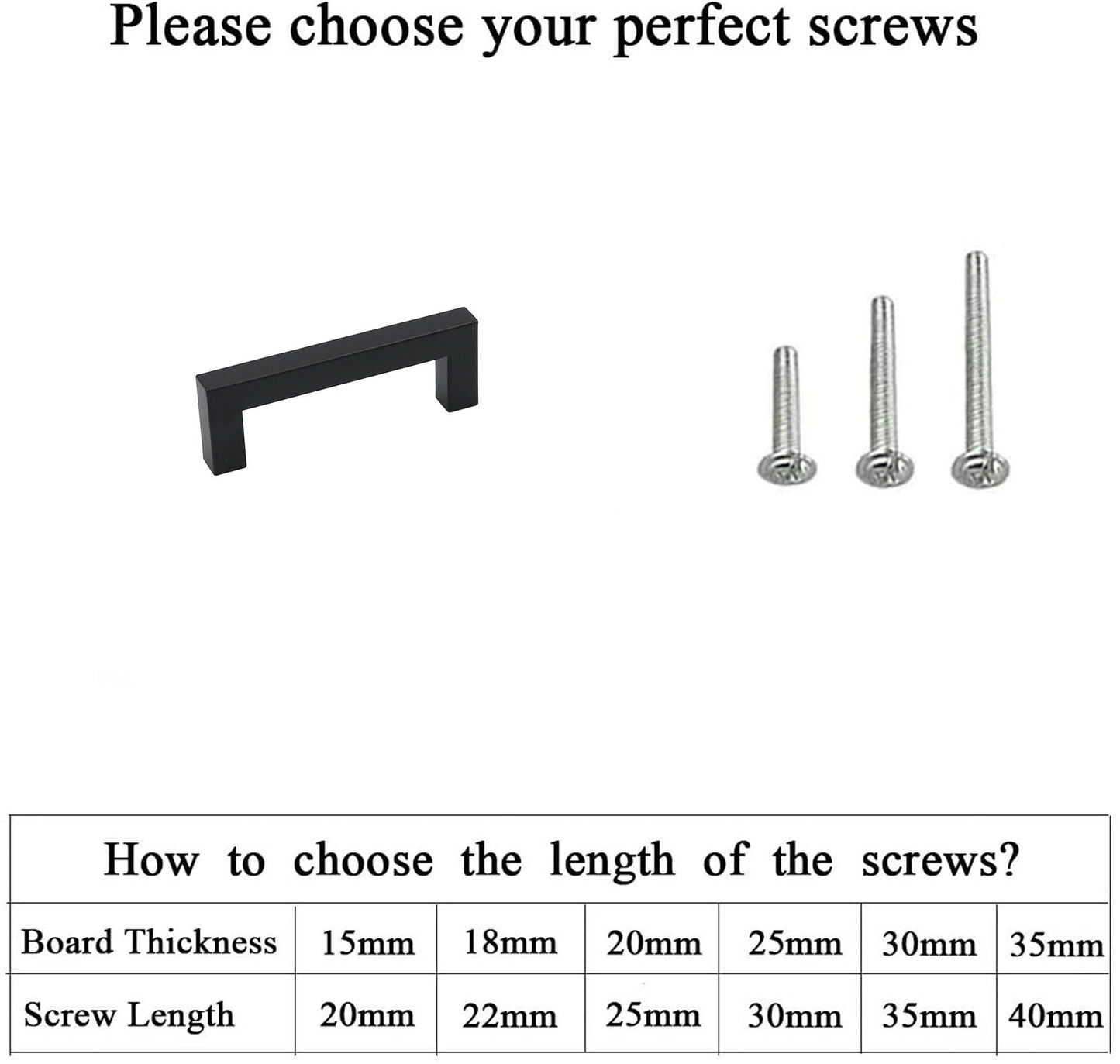 20 Pack 3.25 Inch(Center To Center) Matte Black Cabinet Pulls (3.25", Customized Size)