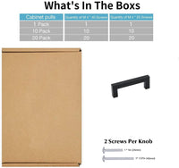 250 Pack 3.25 Inch(Center To Center) Matte Black Cabinet Pulls (3.25", Customized Size)