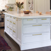 100 Pack 3.25 Inch(Center To Center) Brushed Brass Cabinet Pulls (3.25", Customized Size)