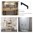 4.25 Inch(Center To Center) Matte Black Cabinet Pulls (4.25", Customized Size)