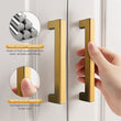 4.25 Inch(Center To Center) Brushed Brass Cabinet Pulls(108mm, Customized Size)