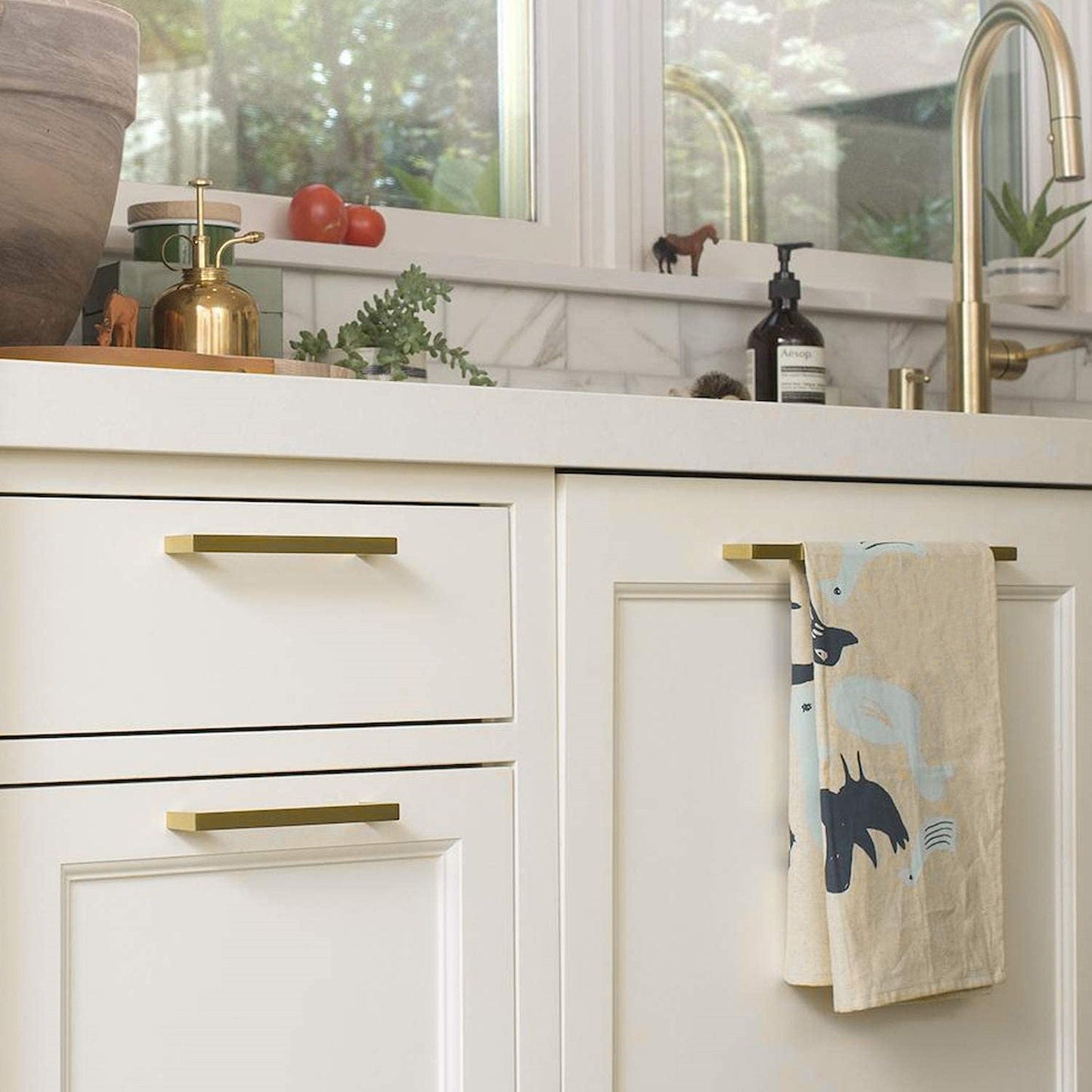 100 Pack 3.25 Inch(Center To Center) Brushed Brass Cabinet Pulls (3.25", Customized Size)