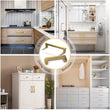 4.25 Inch(Center To Center) Brushed Brass Cabinet Pulls(108mm, Customized Size)