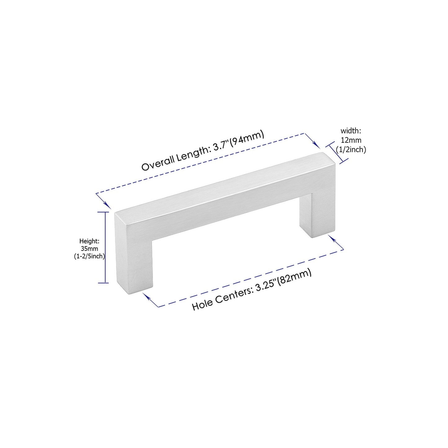 15 Pack 3.25 Inch (Center To Center) Brushed Nickel Cabinet Pulls (3.25", Customized Size)