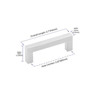 15 Pack 3.25 Inch (Center To Center) Brushed Nickel Cabinet Pulls (3.25", Customized Size)