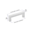 300 Pack 3.25 Inch (Center To Center) Brushed Nickel Cabinet Pulls (3.25", Customized Size)