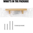 4.25 Inch(Center To Center) Brushed Brass Cabinet Handles (4.25"，Customized Size)