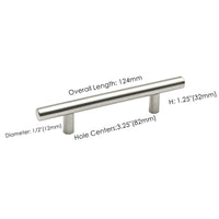 25 Pack 3.25 Inch(Center To Center) Brushed Nickel Cabinet Handles (3.25"，Customized Size)