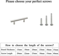 25 Pack 3.25 Inch(Center To Center) Brushed Nickel Cabinet Handles (3.25"，Customized Size)