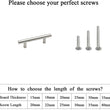 10 Pack 3.25 Inch(Center To Center) Brushed Nickel Cabinet Pulls (3.25"，Customized Size)