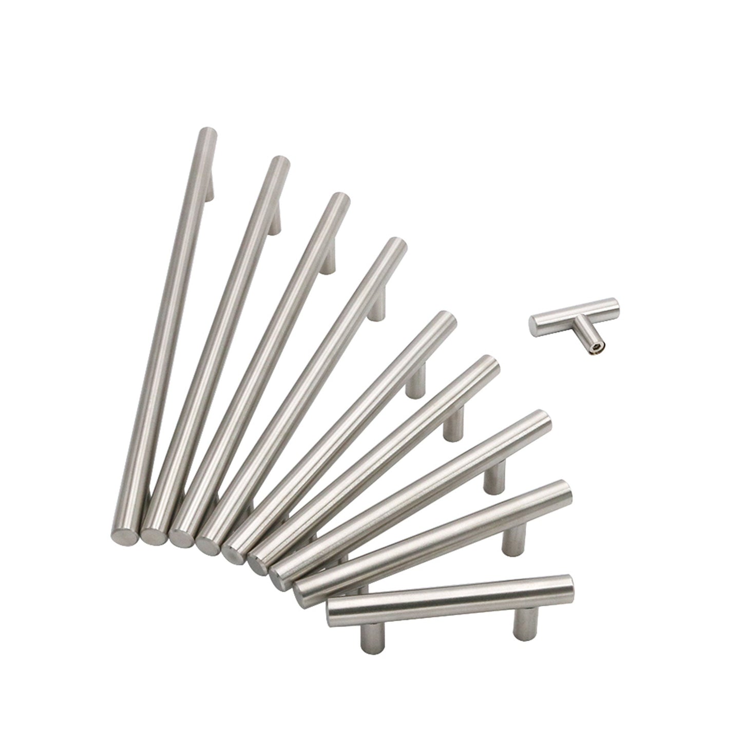 25 Pack 3.25 Inch(Center To Center) Brushed Nickel Cabinet Handles (3.25"，Customized Size)