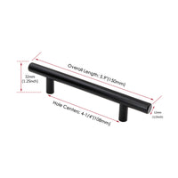 4.25 INCH(Center To Center) MATTE BLACK CABINET PULLS (4.25", CUSTOMIZED SIZE)