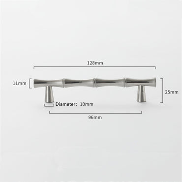 300 Pack 3.75 inch(Center To Center) Bamboo Shape Cabinet Handles (3.75"/96mm，Brushed Nickel)