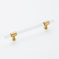 20 Pack 3 inch(C-C) Brushed Brass Cabinet Pulls Arcylic Drawer Handles