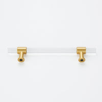 20 Pack 3 inch(C-C) Brushed Brass Cabinet Pulls Arcylic Drawer Handles