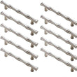 10 Pack 3.75 inch(Center To Center) Bamboo Shape Cabinet Pulls (3.75"/96mm，Brushed Nickel)