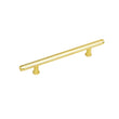 6-1/4 Inch(C-C) Knurled Texture Drawer Pulls Gold Cabinet Handles(Hole Centers: 160mm)
