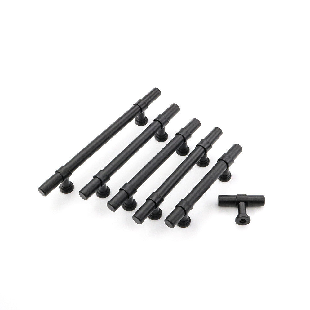 10 Pack Matte Black Drawer Handles Heavy Duty Stainless Steel for Kitchen Bathroom