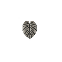 Creative Leaf Shape Handle Knob with Mounting Screws for Kitchen Cupboard Cabinet Wardrobe Drawer Door (Silver Ancient, 64mm)