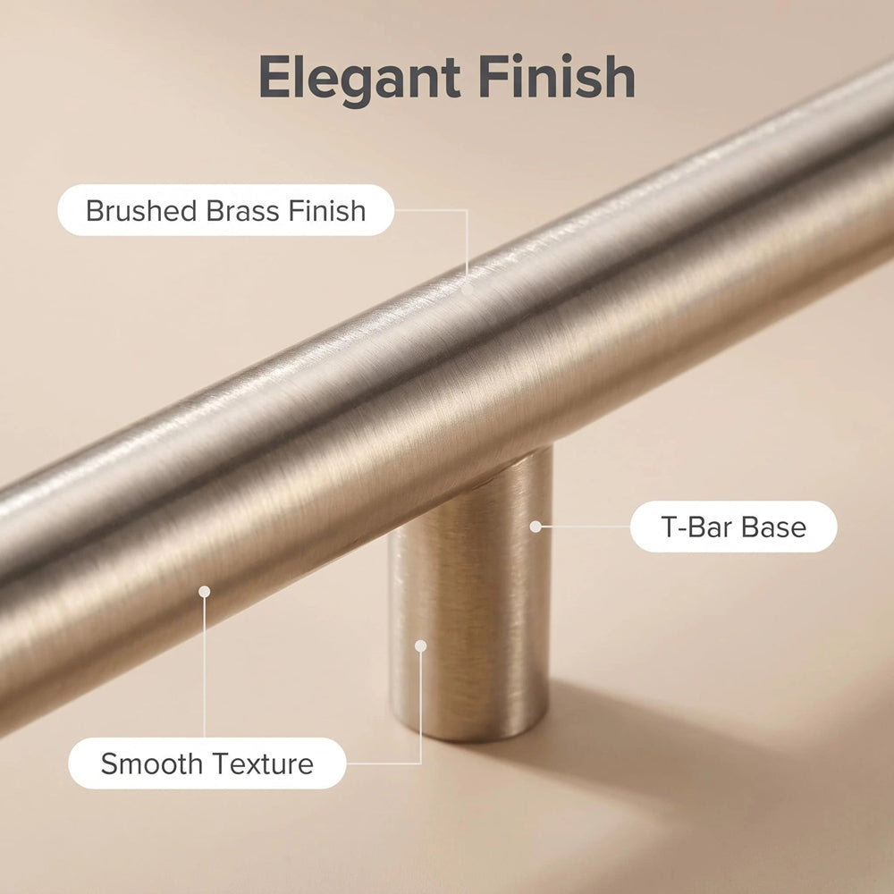 10 Pack 3 Inch Brushed Nickel Cabinet Pulls Modern Cabinet Handles(Hole Center: 76mm)
