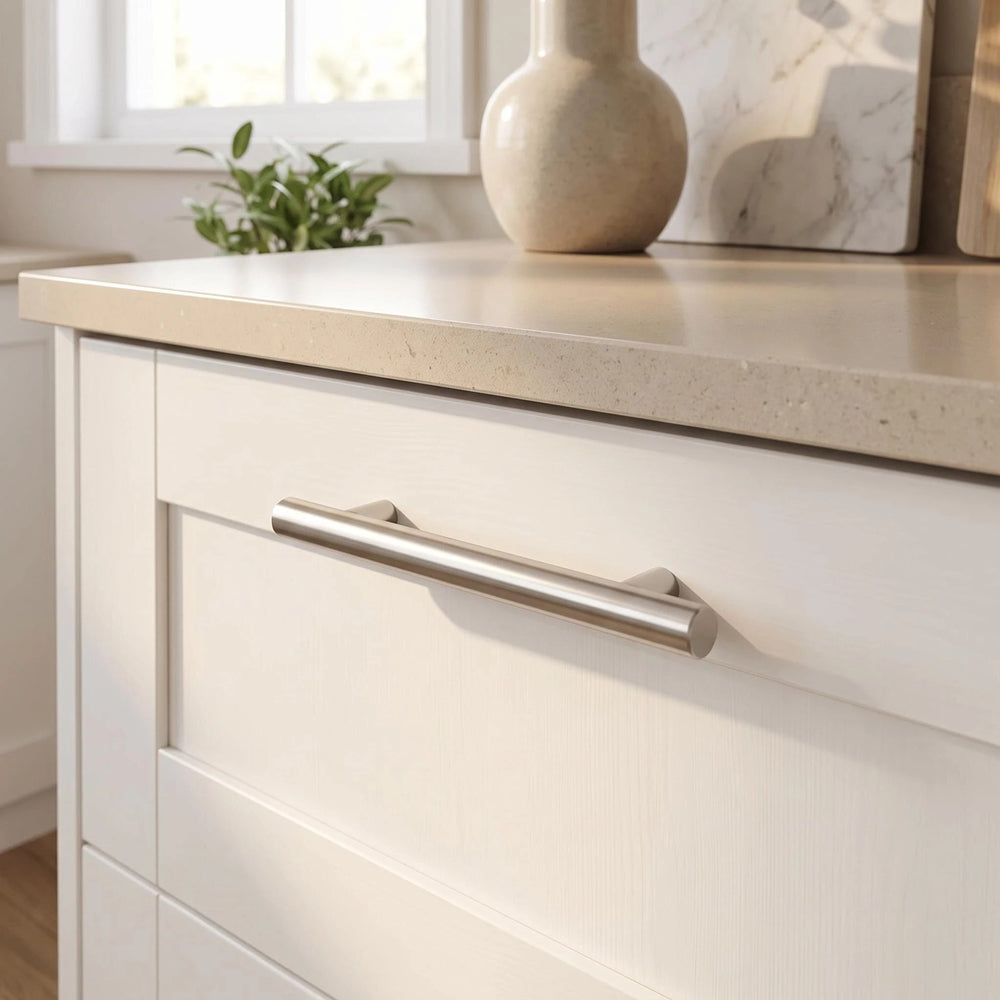 10 Pack 3 Inch Brushed Nickel Cabinet Pulls Modern Cabinet Handles(Hole Center: 76mm)