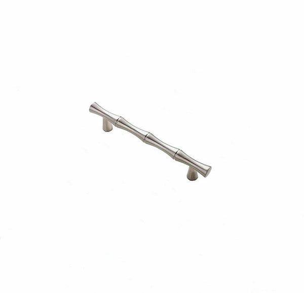 10 Pack 3.75 inch(Center To Center) Bamboo Shape Cabinet Pulls (3.75"/96mm，Brushed Nickel)