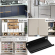 Black Back Mount Finger Edge Pulls，Aluminum Hidden Handle Concealed Tab Pulls for Home Kitchen Living Room Door Drawer Cabinet