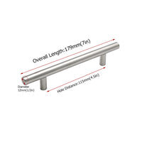 4.5" C-C (4 1/2 inch Centers ) Cabinet Handles Pulls for Kitchen Stainless Steel Brushed Nickel Drawer Pulls (7" Length，4.5" Hole Center)