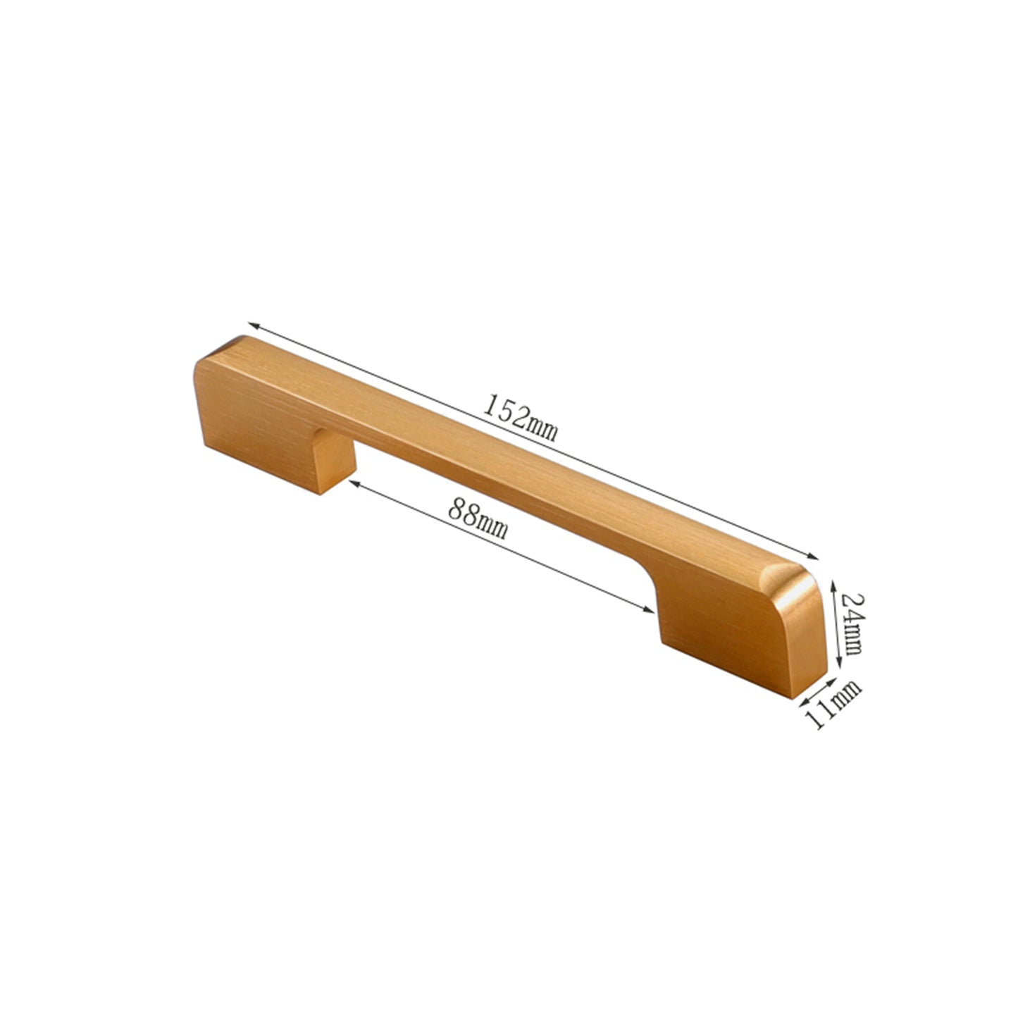 Aluminum Alloy Drawer Pulls Gold Cabinet Handles - Long Series - Hole Centers(96mm-900mm)