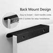 Black Back Mount Finger Edge Pulls，Aluminum Hidden Handle Concealed Tab Pulls for Home Kitchen Living Room Door Drawer Cabinet