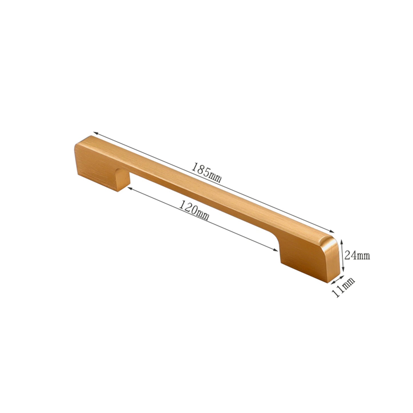 Aluminum Alloy Drawer Pulls Gold Cabinet Handles - Long Series - Hole Centers(96mm-900mm)