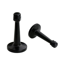 Modern Door Stopper，Heavy Duty Solid Door Stop，Durable Door Stoppers Wall Mounted with Black Soft Rubber Bumper Tips