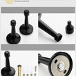 Modern Door Stopper，Heavy Duty Solid Door Stop，Durable Door Stoppers Wall Mounted with Black Soft Rubber Bumper Tips